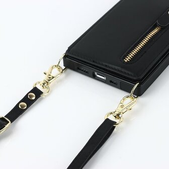 iPhone 11 Zwart - Back Cover met Koord