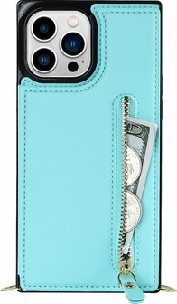 iPhone 14 Pro Max Turquoise - Back Cover met Koord