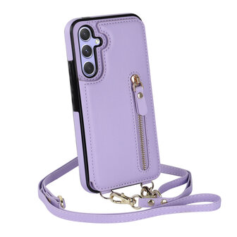 Samsung A15 - Paars - Back Cover met Koord