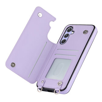Samsung A14 Paars - Back Cover met Koord