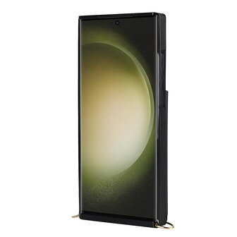 Samsung S24 Ultra Zwart - Back Cover met Koord