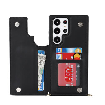 Samsung S24 Ultra Zwart - Back Cover met Koord
