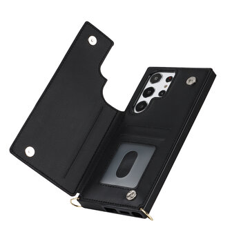 Samsung S24 Ultra Zwart - Back Cover met Koord