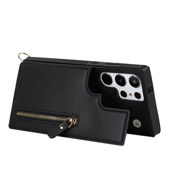 Samsung S24 Ultra Zwart - Back Cover met Koord