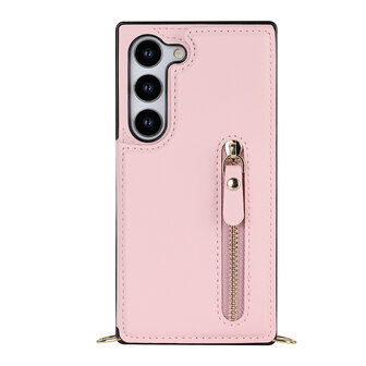 Samsung S23 Roze - Back Cover met Koord