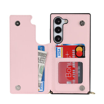 Samsung S23 Roze - Back Cover met Koord