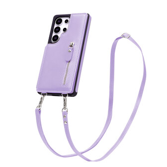 Samsung S25 Ultra - Paars - Back Cover met Koord