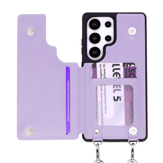 Samsung S25 Ultra - Paars - Back Cover met Koord