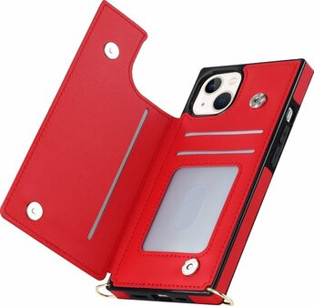 iPhone 15 Rood - Back Cover met Koord