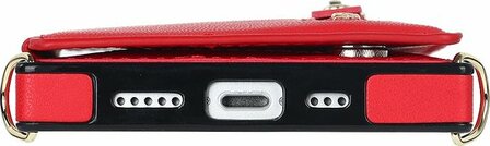 iPhone 15 Rood - Back Cover met Koord