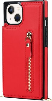 iPhone 15 Rood - Back Cover met Koord