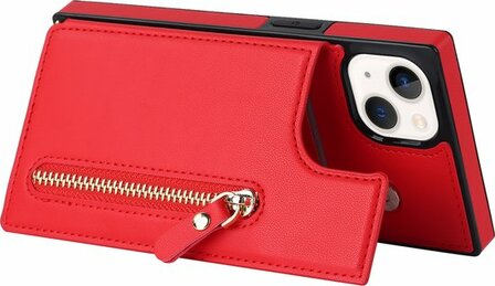 iPhone 15 Rood - Back Cover met Koord