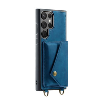 Samsung S23 Ultra Navy Blue - Back Cover met Koord