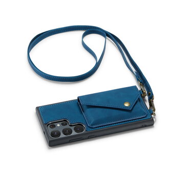 Samsung S23 Ultra Navy Blue - Back Cover met Koord