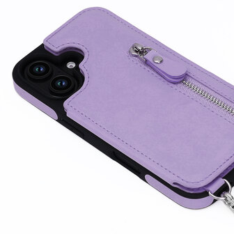 iPhone 16 Plus - Paars - Back Cover met Koord