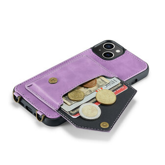 iPhone 15 Bright Lila - Back Cover met Koord