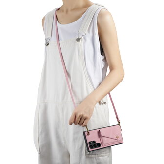 Samsung S22 Ultra Pale Pink - Back Cover met Koord