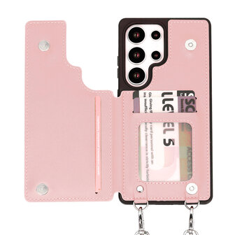 Samsung S25 Ultra - Roze - Back Cover met Koord