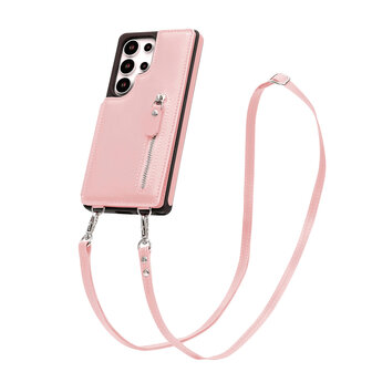 Samsung S25 Ultra - Roze - Back Cover met Koord