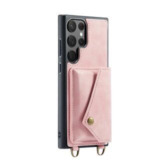 Samsung S23 Ultra Pale Pink - Back Cover met Koord
