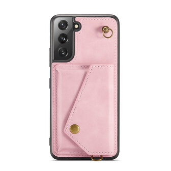 Samsung S22 Plus Pale Pink - Back Cover met Koord