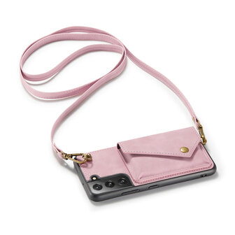 Samsung S22 Plus Pale Pink - Back Cover met Koord