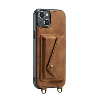 iPhone 15 Sienna Brown - Back Cover met Koord