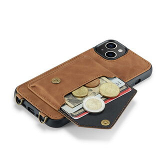 iPhone 15 Sienna Brown - Back Cover met Koord