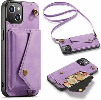 iPhone 13 Bright Lila - Back Cover met Koord