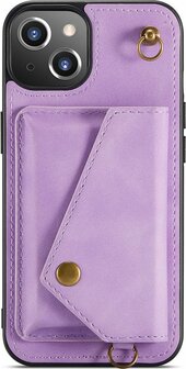 iPhone 13 Bright Lila - Back Cover met Koord
