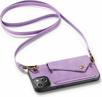 iPhone 13 Bright Lila - Back Cover met Koord