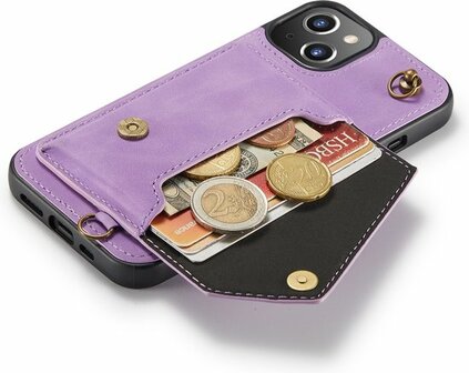 iPhone 13 Bright Lila - Back Cover met Koord