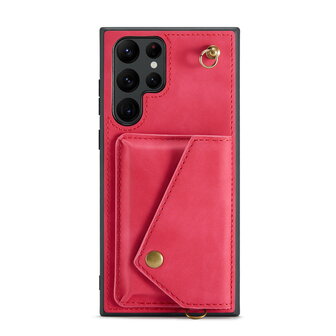 Samsung S22 Ultra Royal Fuchsia - Back Cover met Koord