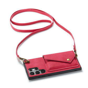 Samsung S22 Ultra Royal Fuchsia - Back Cover met Koord
