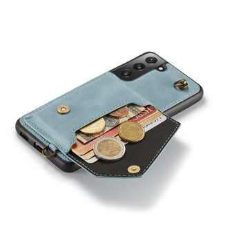 Samsung S22 Plus Aqua Blue - Back Cover met Koord