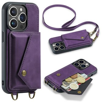 iPhone 15 Pro Deep Purple - Back Cover met Koord