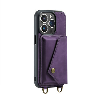iPhone 15 Pro Deep Purple - Back Cover met Koord