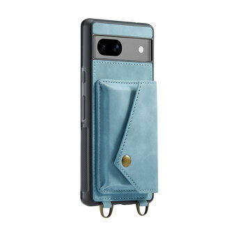 Pixel 7A Aqua Blue - Back Cover met Koord