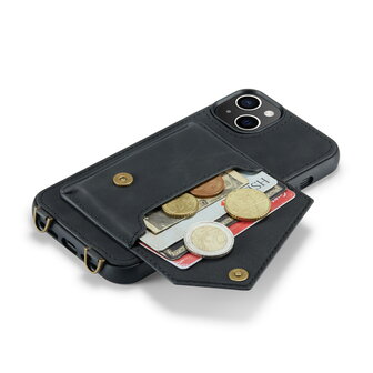 iPhone 15 Charcoal Gray - Back Cover met Koord