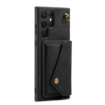 Samsung S22 Ultra Charcoal Gray - Back Cover met Koord