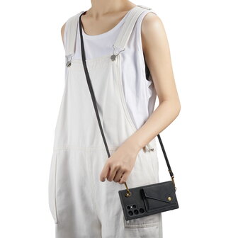 Samsung S22 Ultra Charcoal Gray - Back Cover met Koord