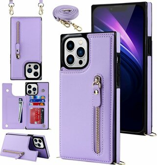 iPhone 14 Pro Paars - Back Cover met Koord