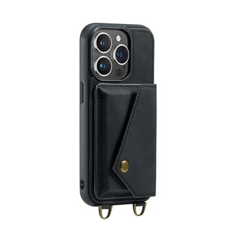 iPhone 14 Pro Charcoal Gray - Back Cover met Koord