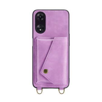 Reno 8T Bright Lila - Back Cover met Koord