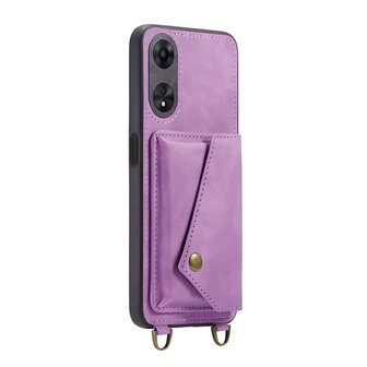 Reno 8T Bright Lila - Back Cover met Koord