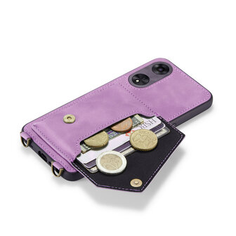 Reno 8T Bright Lila - Back Cover met Koord