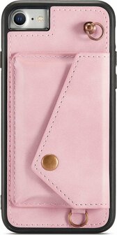 iPhone SE 2022 Pale Pink - Back Cover met Koord