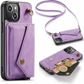 iPhone 13 Mini Bright Lila - Back Cover met Koord