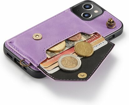 iPhone 13 Mini Bright Lila - Back Cover met Koord