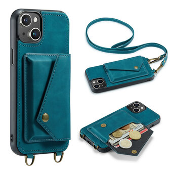 iPhone 15 Emerald Green - Back Cover met Koord